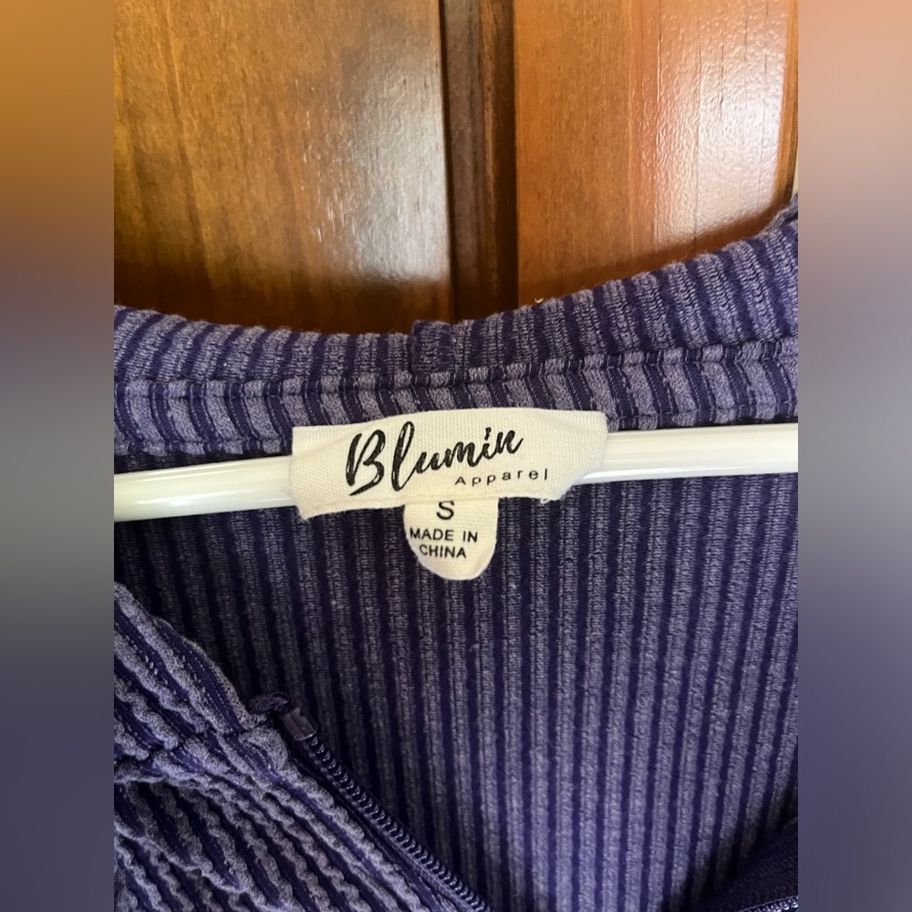 Purple “Blumin” oversized purple hoodie - size small!